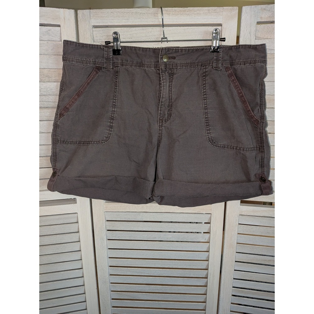 Carhartt Womens size18 Relaxed Fit Ripstop Cargo Shorts Gray Convertible Roll Up - Picture 4 of 10
